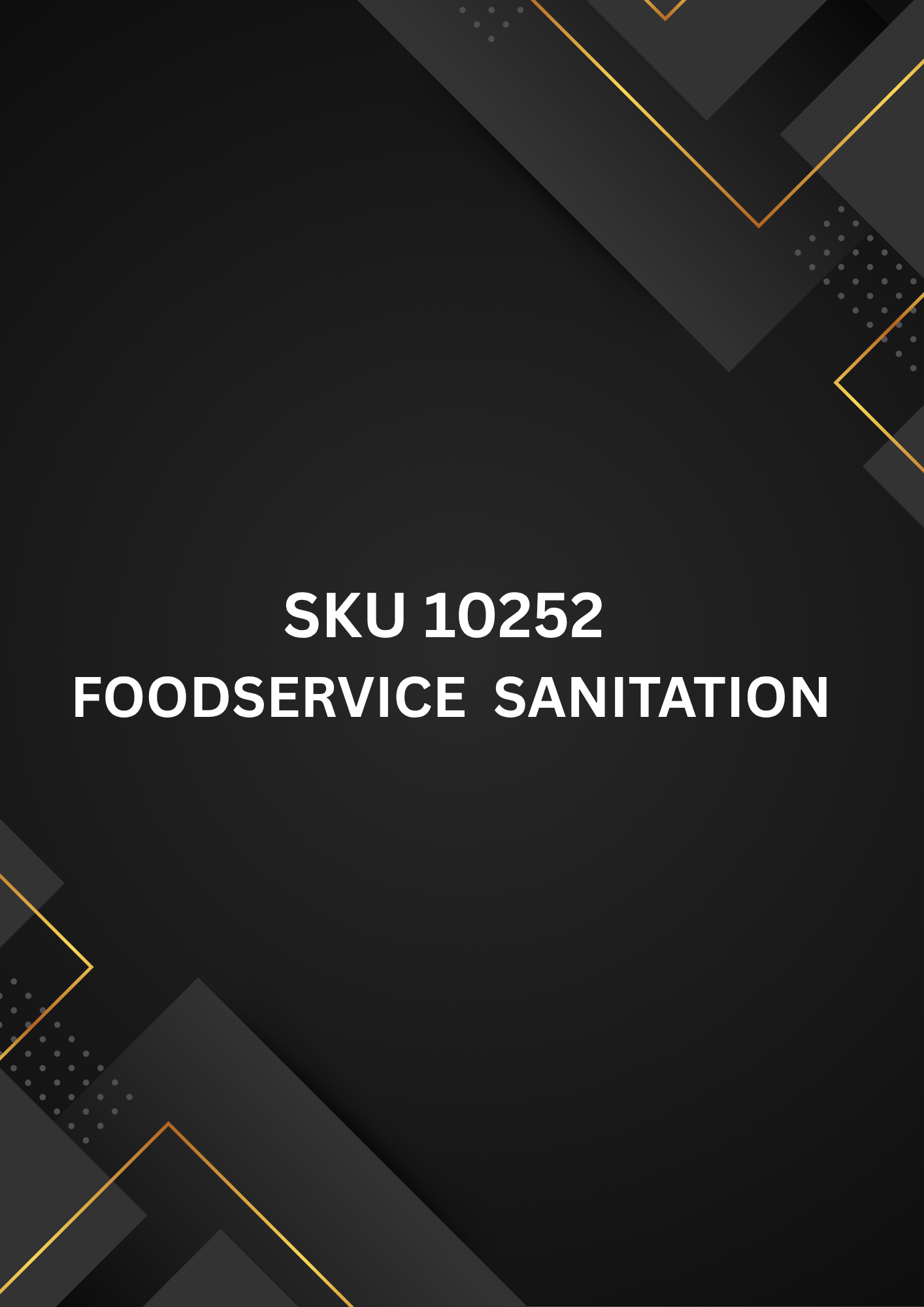 SKU10252 FOODSERVICE SANITATION